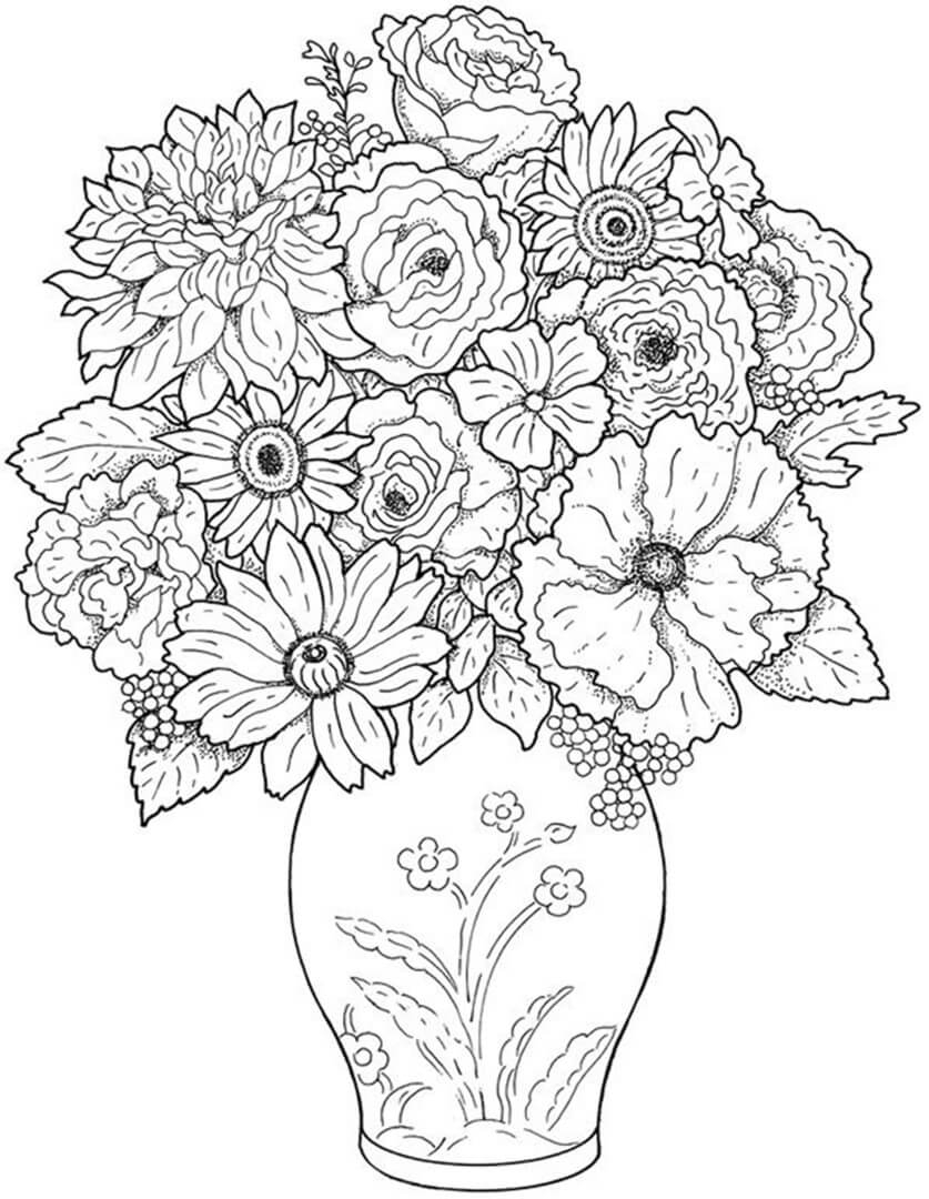Flower Coloring Pages Printable Coloring Pages FREE