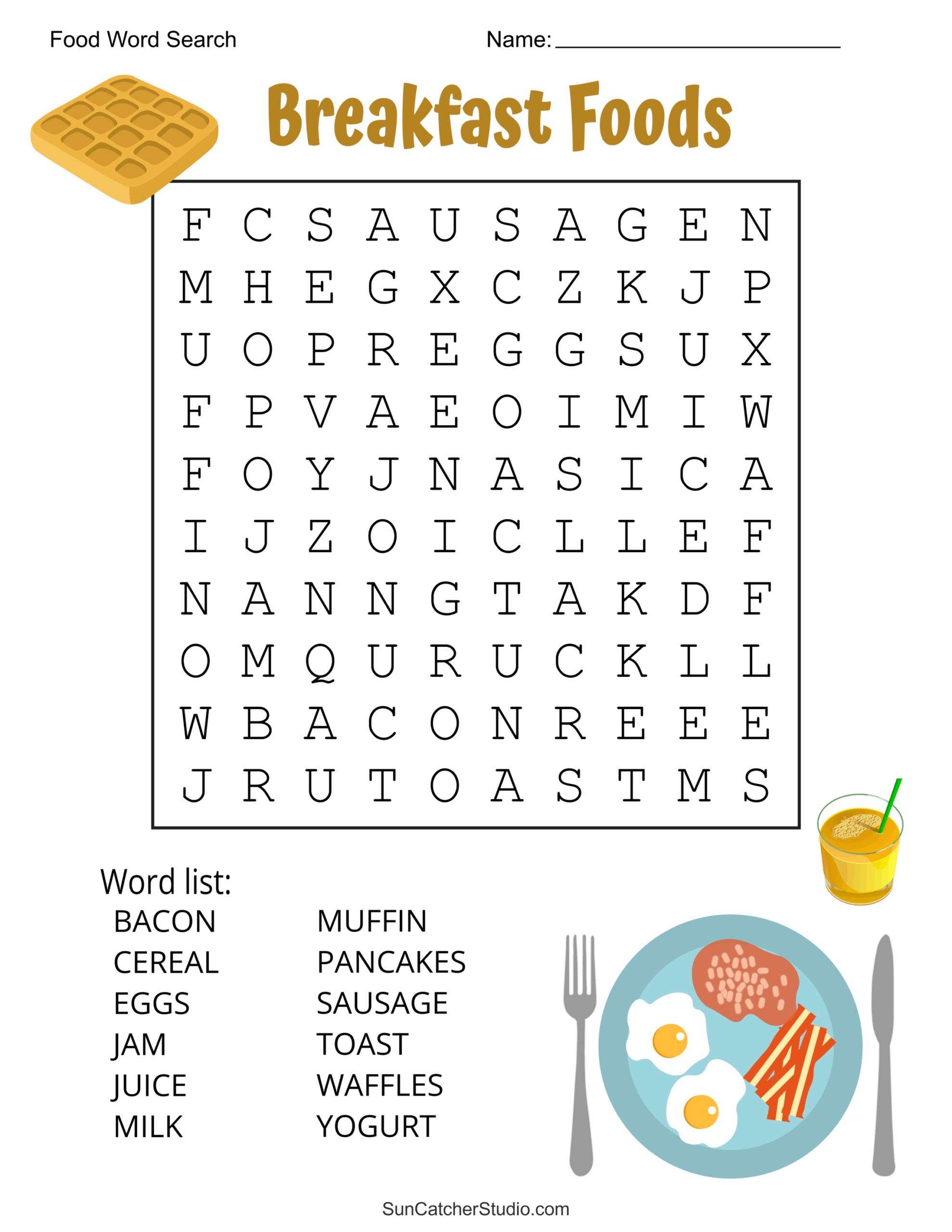 Large Print Word Search Free Printable