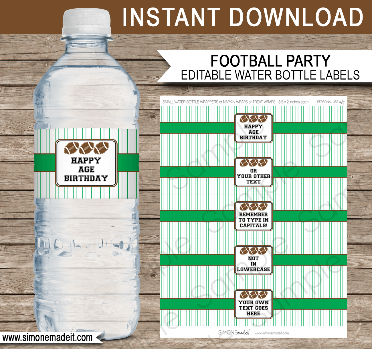 Free Printable Water Bottle Labels
