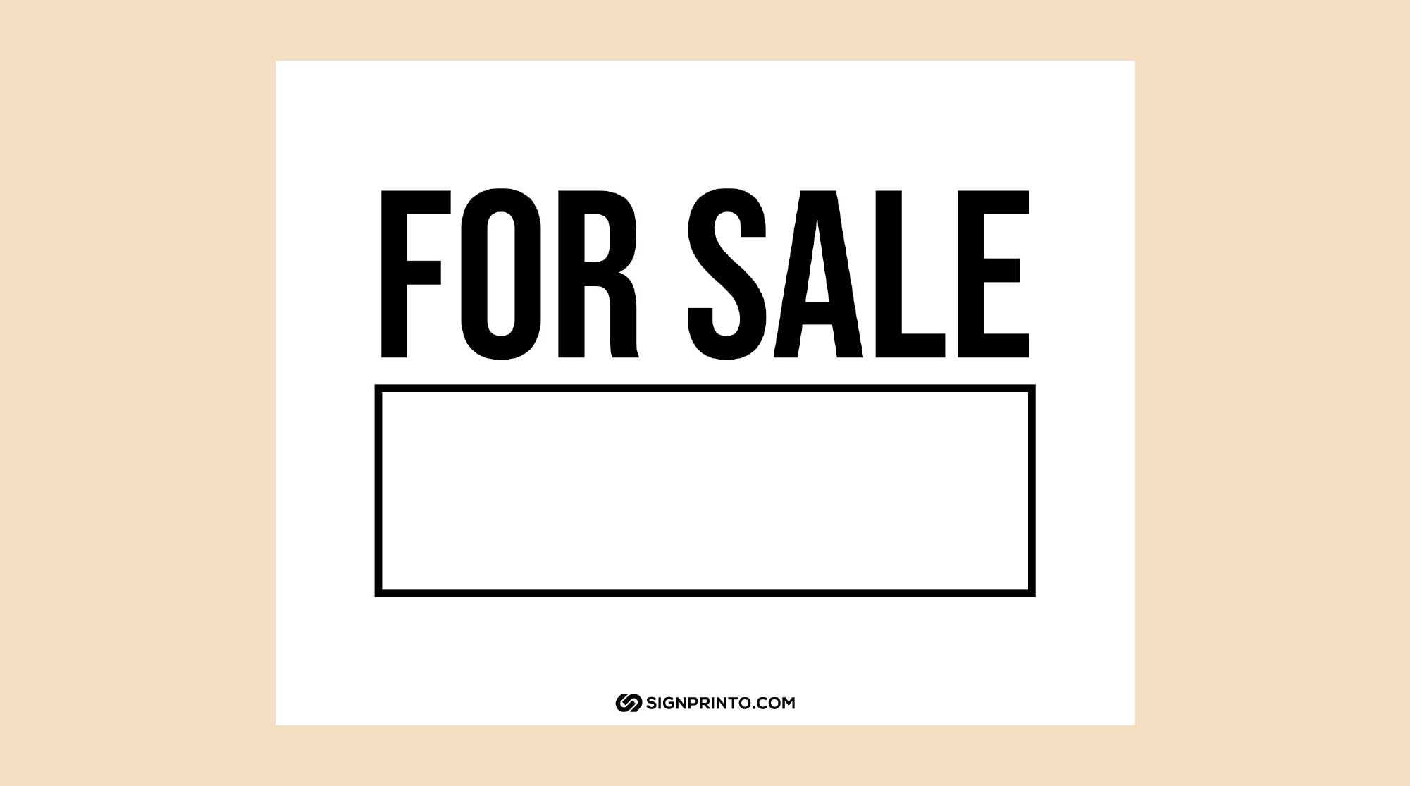 For Sale Sign Printable PDF
