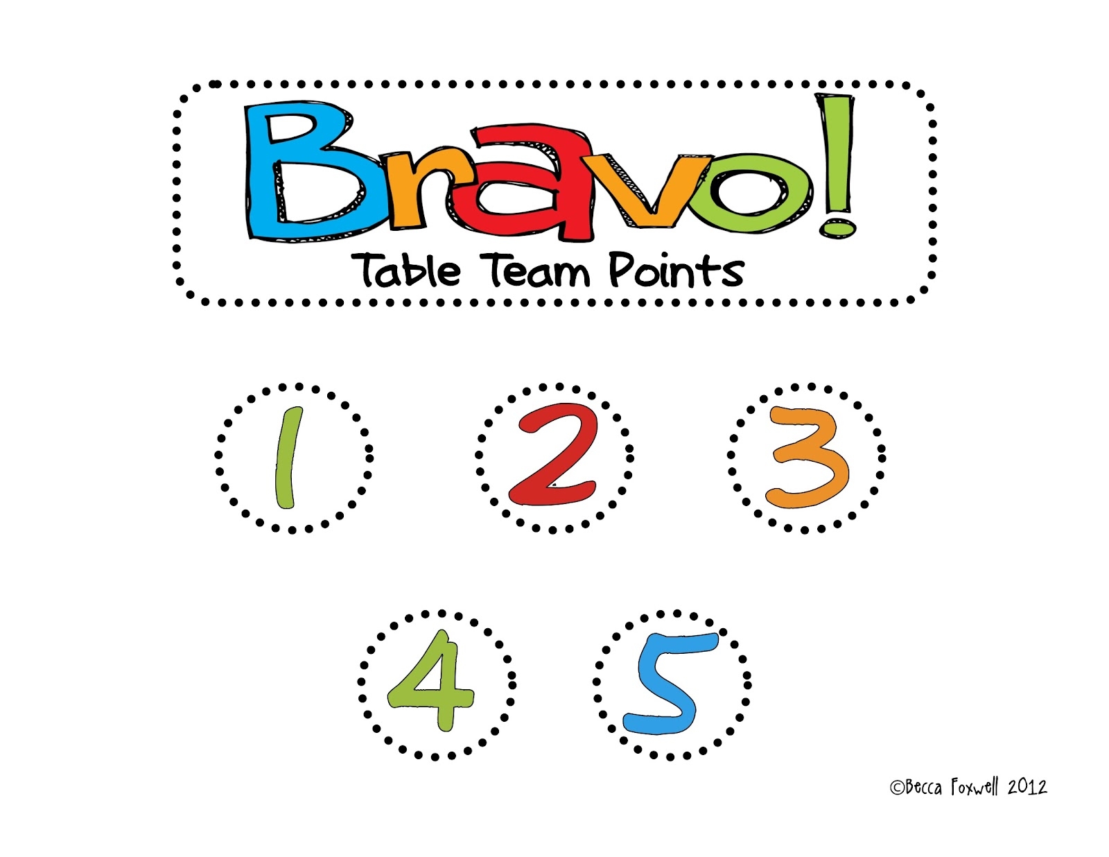 Foxwell Forest BRAVO Board And Reward Coupons FREEBIE Classroom Management System 