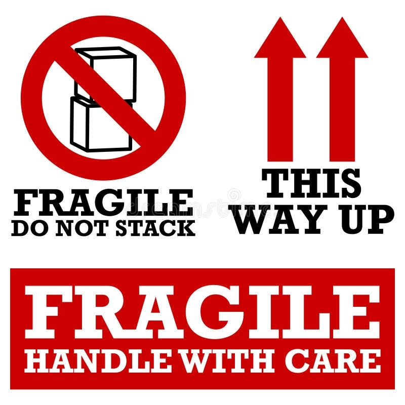 Fragile Handle Care Sign Stock Illustrations 3 444 Fragile 