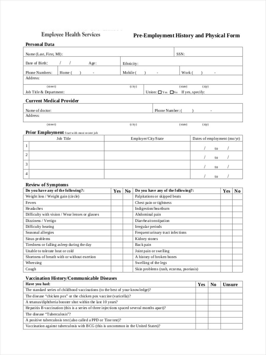 Tb Test Form Printable Free