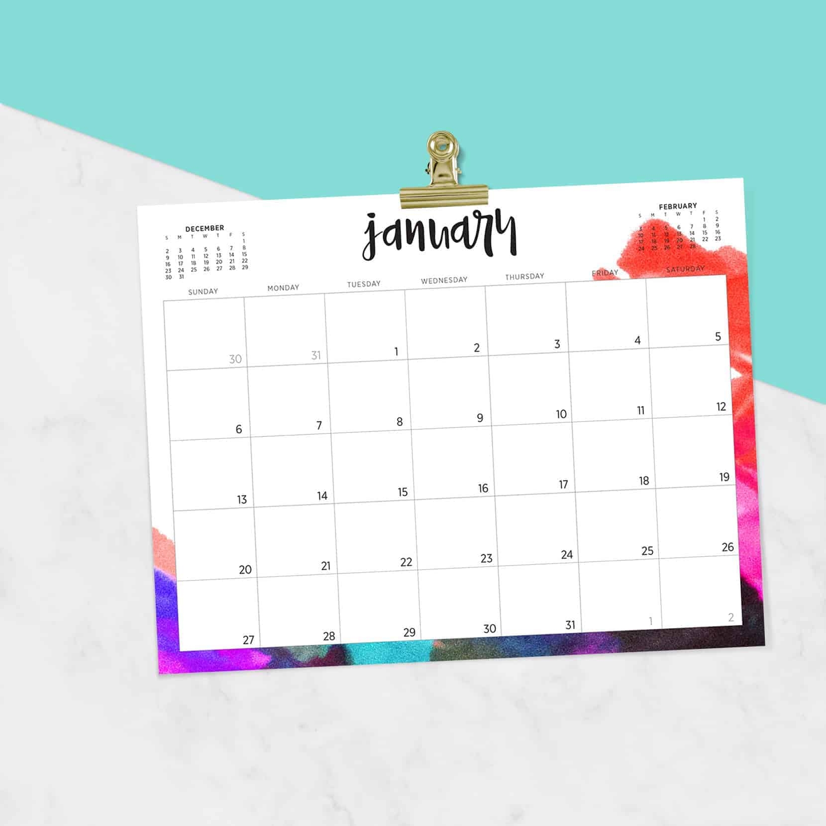 Free 2019 Printable Calendars 46 Designs To Choose From 