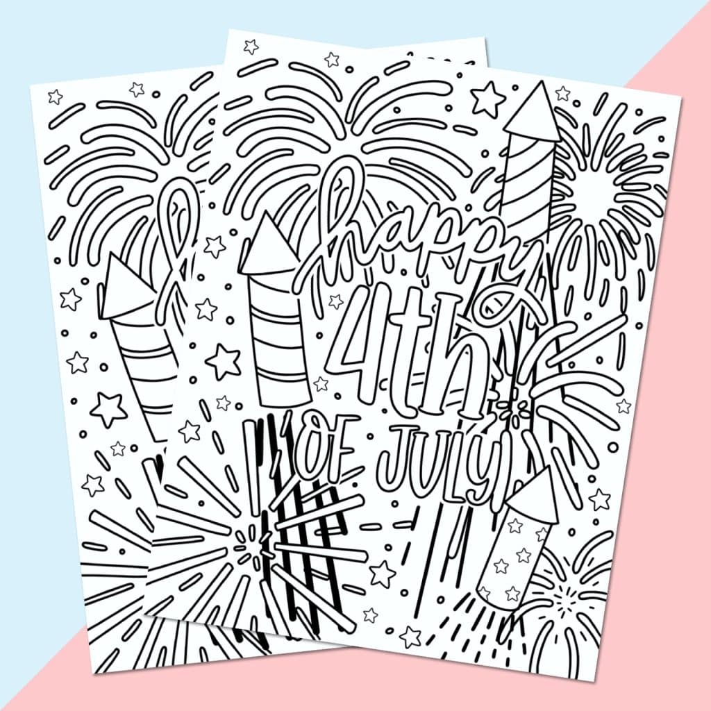 Free Printable July Coloring Pages