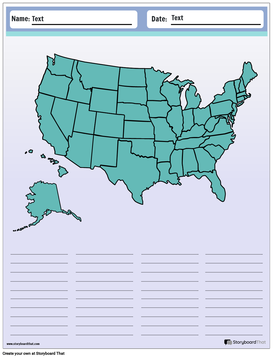 Free Printable 50 States Worksheets