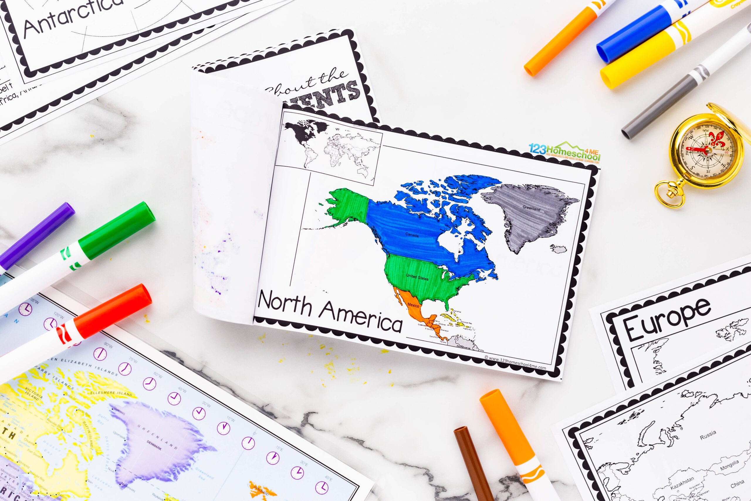 Free Printable Continent Worksheets