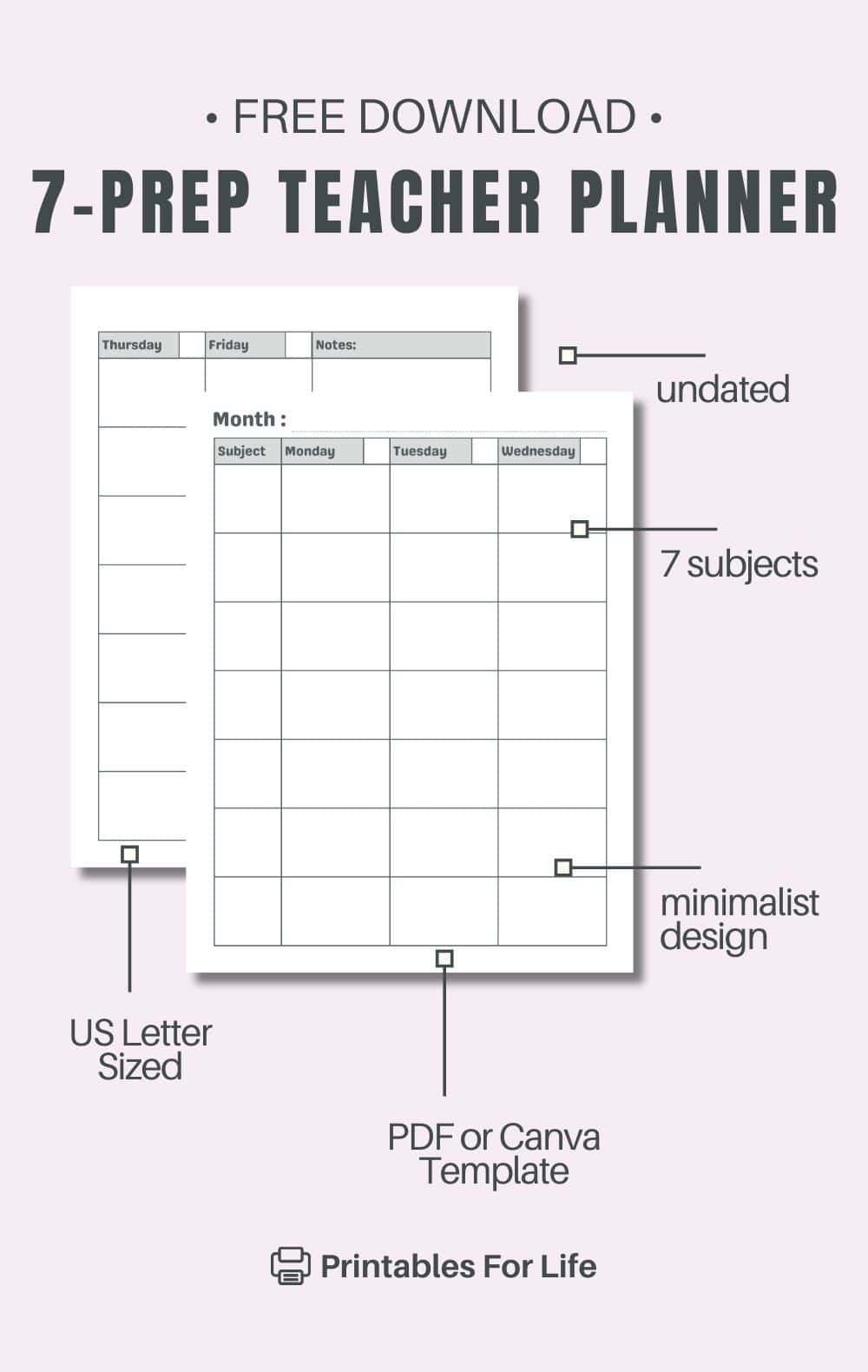 Free Teacher Planner Printables