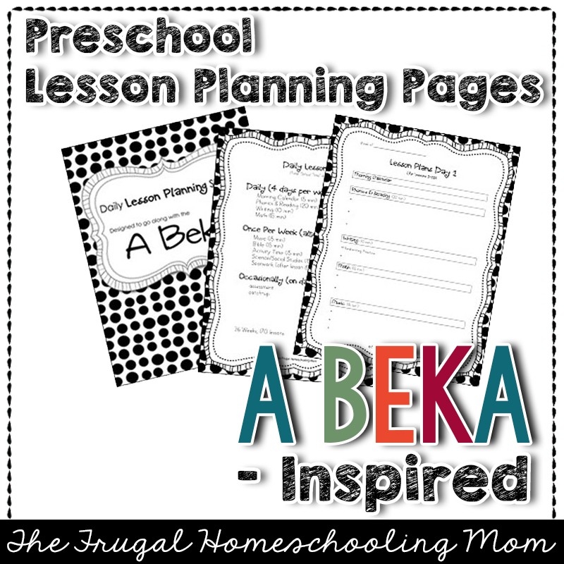 Free A Beka K4 Lesson Plans A Homeschooling Outline Free 