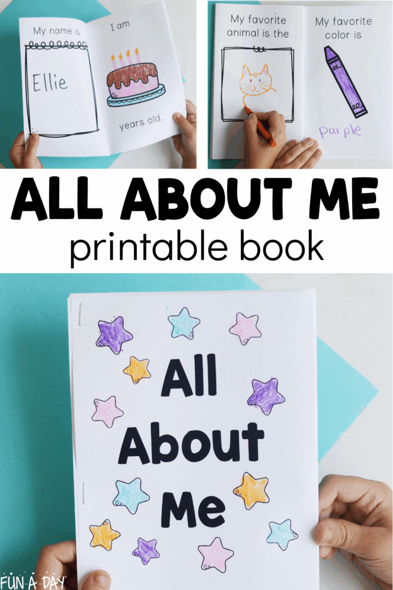 Free All About Me Printable Book Fun A Day 