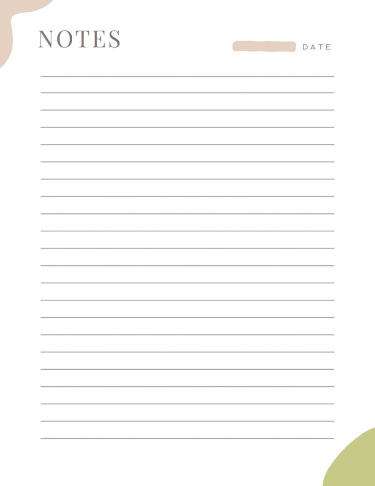 Free And Customizable Notes Templates