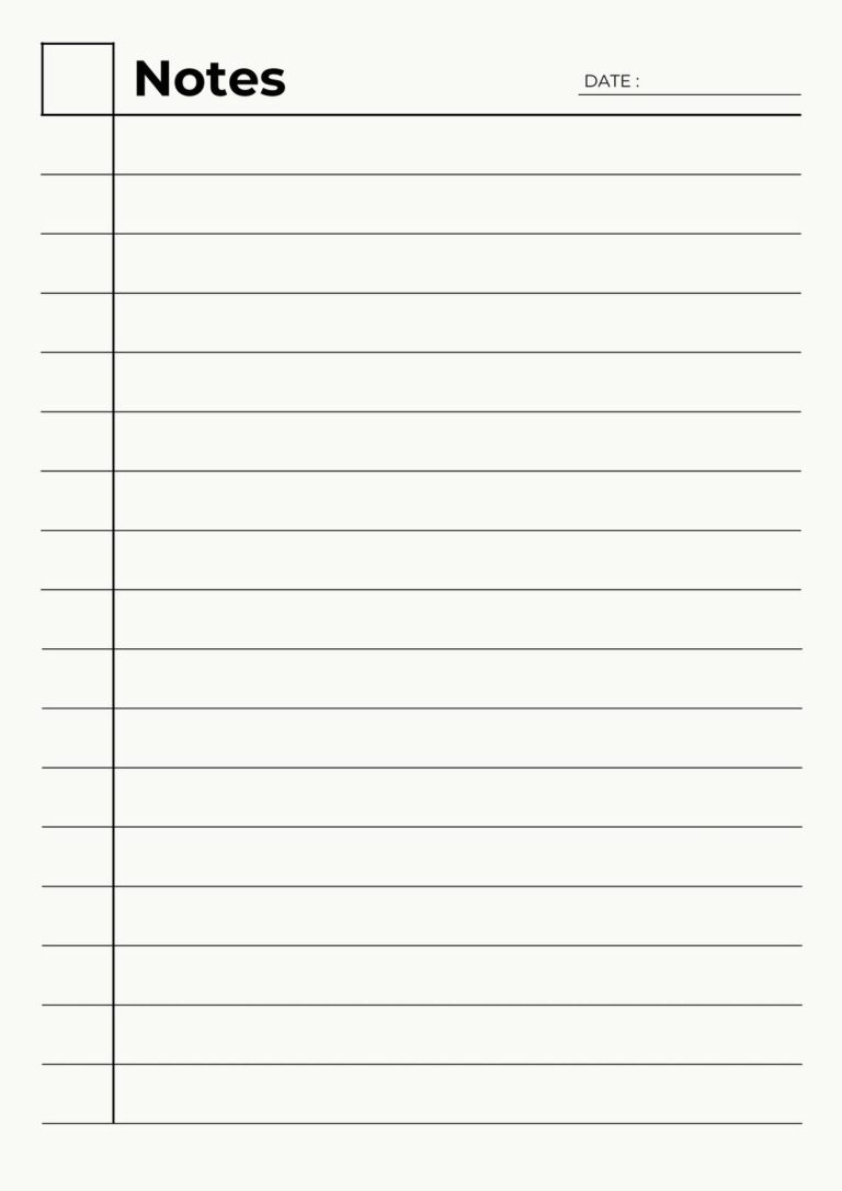 Free And Customizable Notes Templates