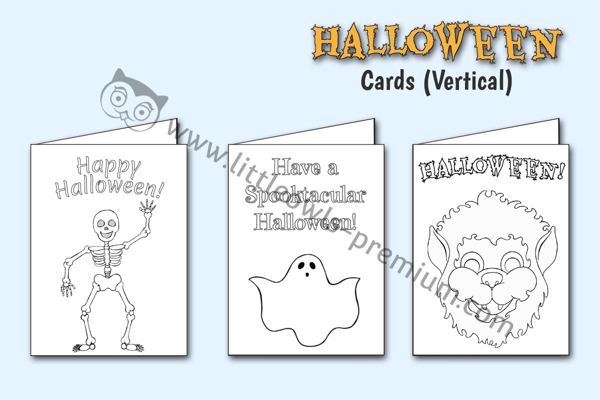 Free Printable Halloween Cards To Color