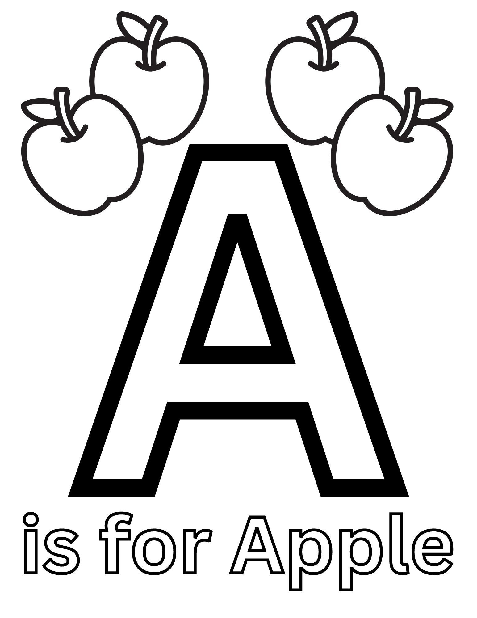 Free Printable Apple Coloring Pages