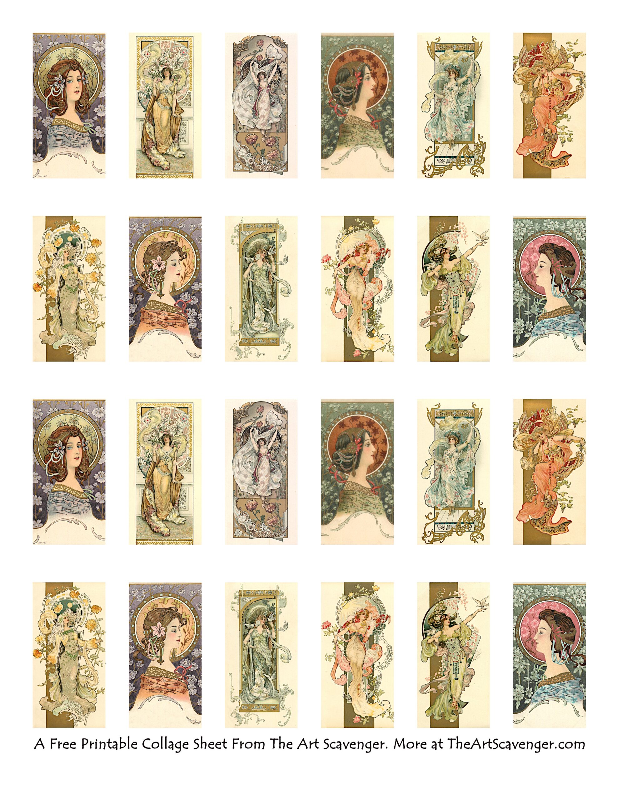 Free Art Nouveau Vintage Ephemera The Art Scavenger