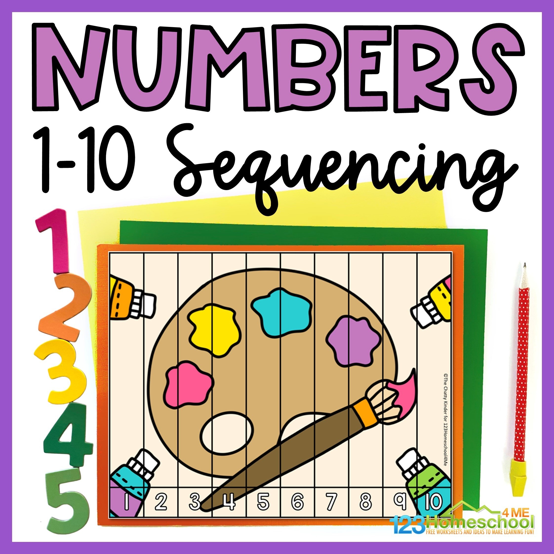 FREE Back To School Sequencing Numbers 1 10 Printable Puzzles