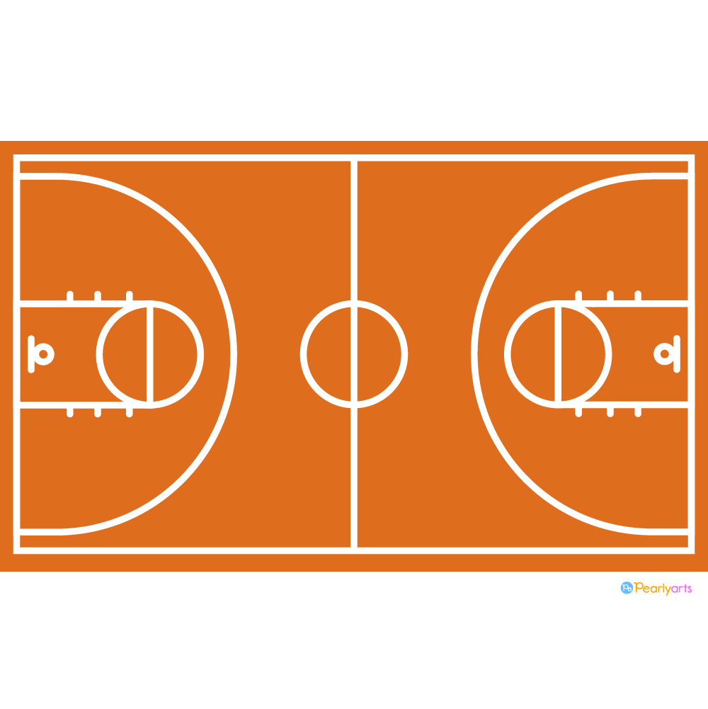 FREE Basketball Court Clipart PNG File Pearly Arts
