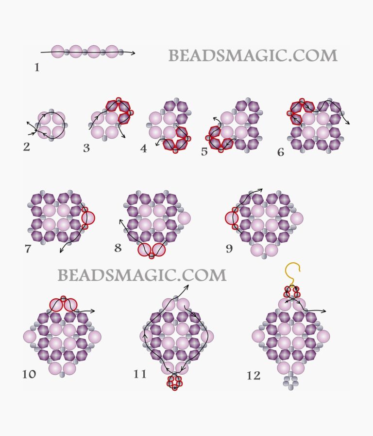 Free Beading Pattern For Earrings Luna Beads Magic