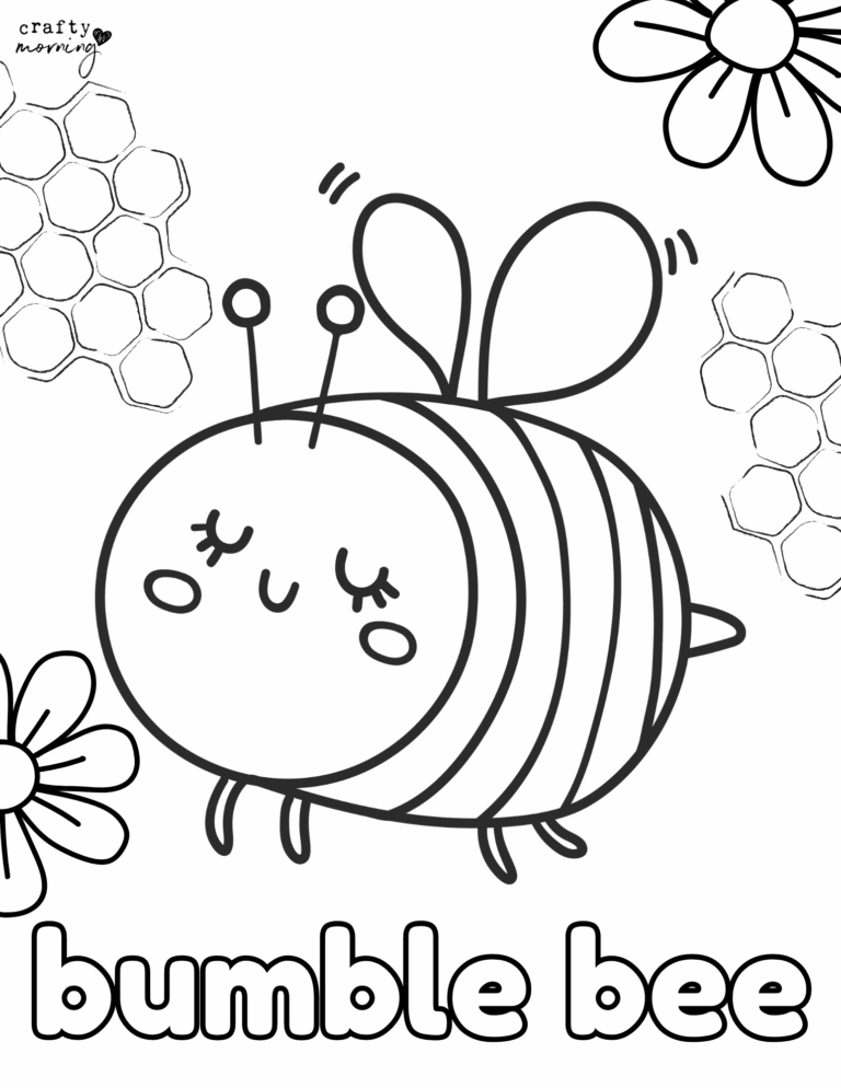 Free Bee Coloring Pages Crafty Morning