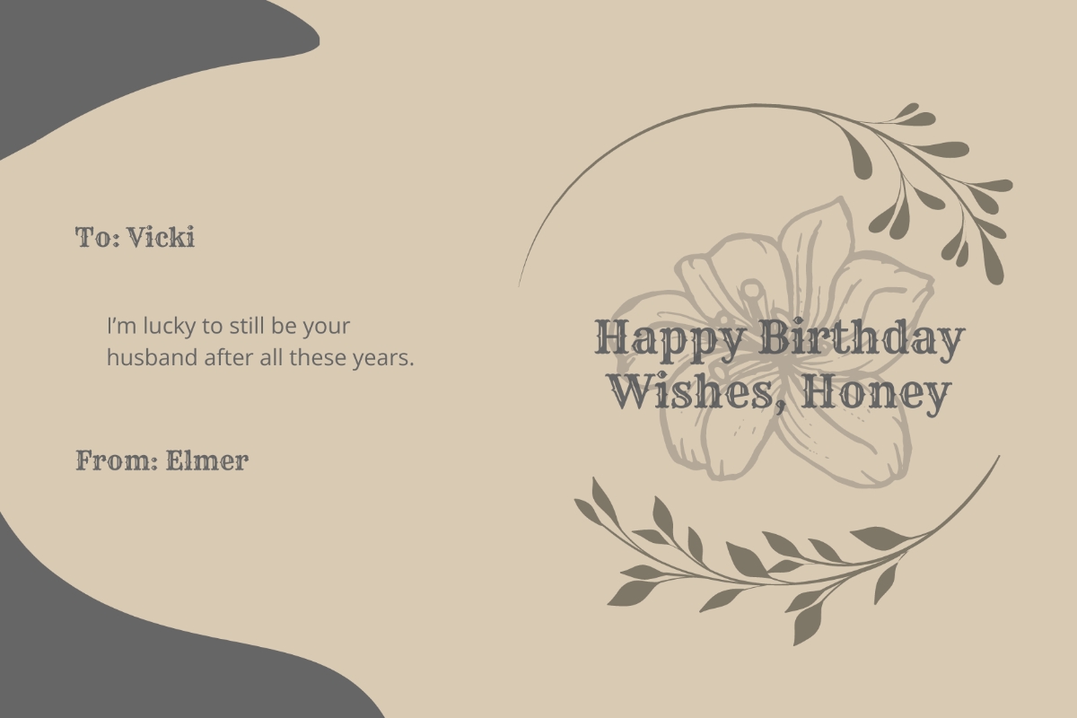 Free Birthday Card For Wife Templates Editable And Printable