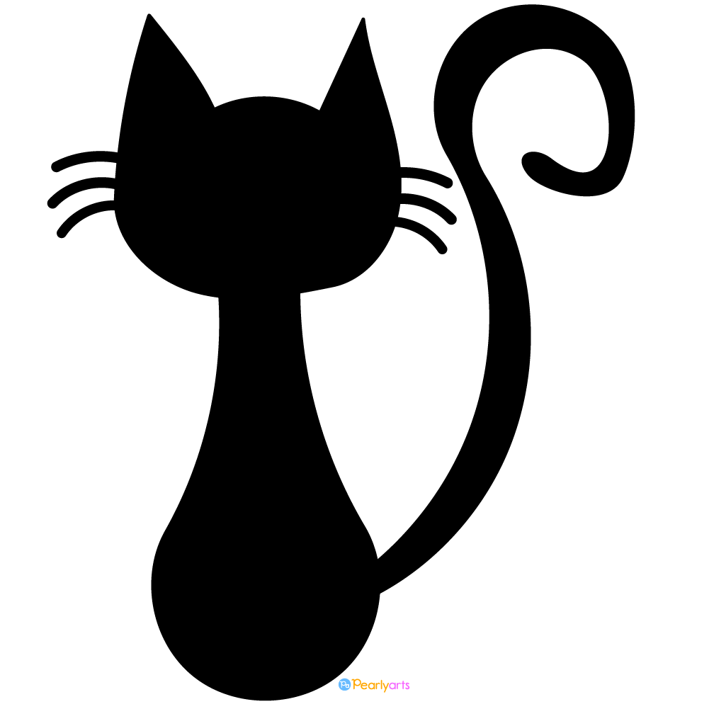 FREE Black Cat Silhouette Clipart PNG FILE Pearly Arts