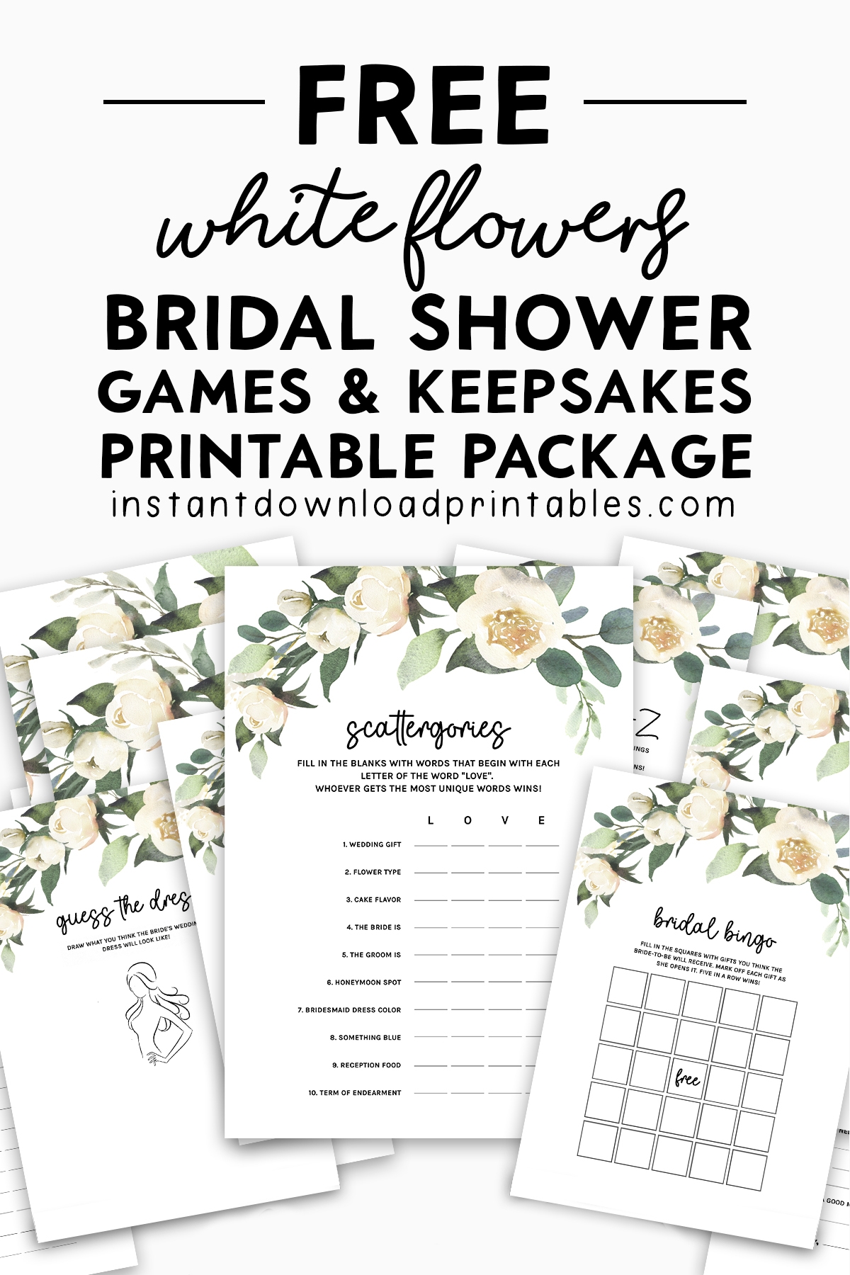 Bridal Shower Free Printable Games
