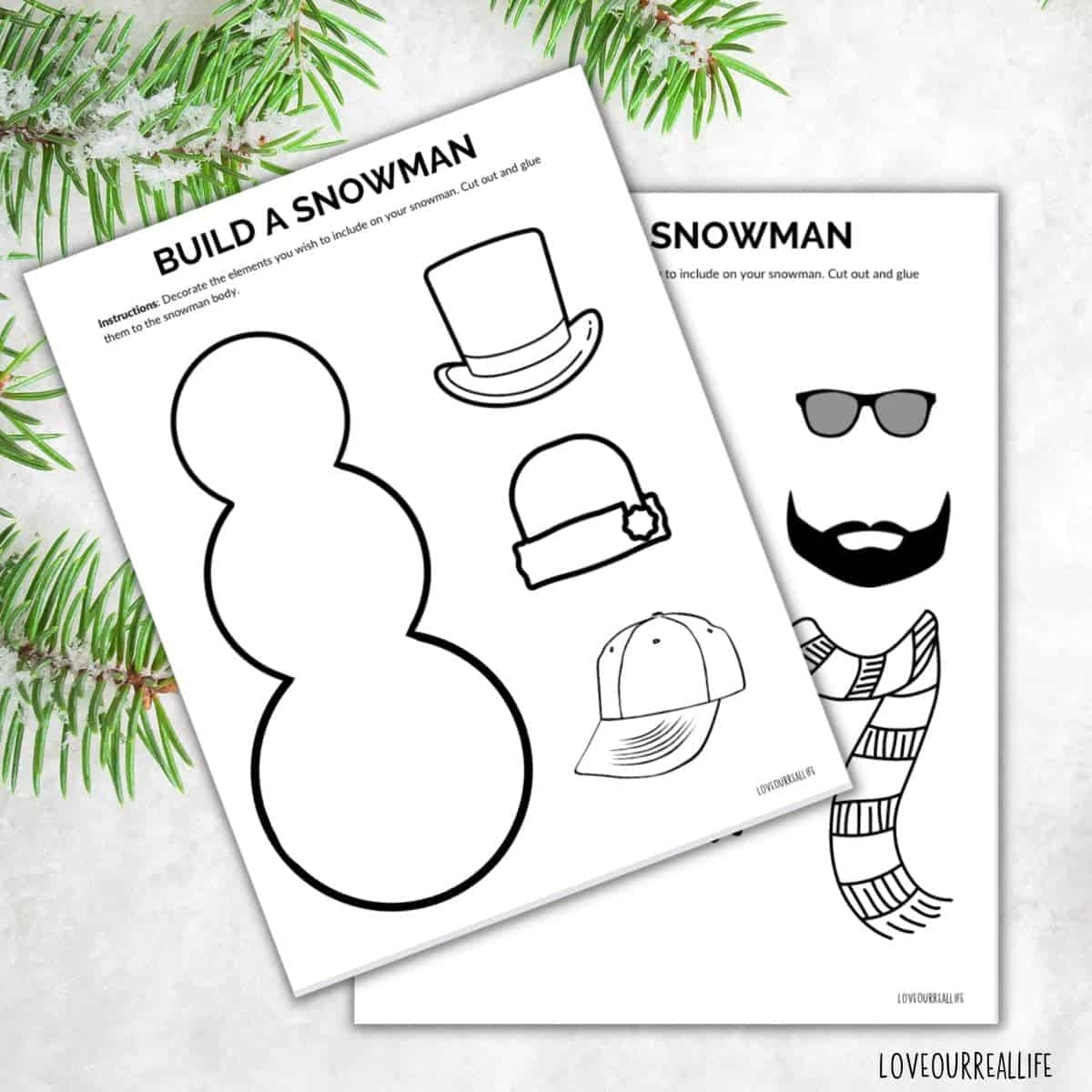 Build A Snowman Free Printable