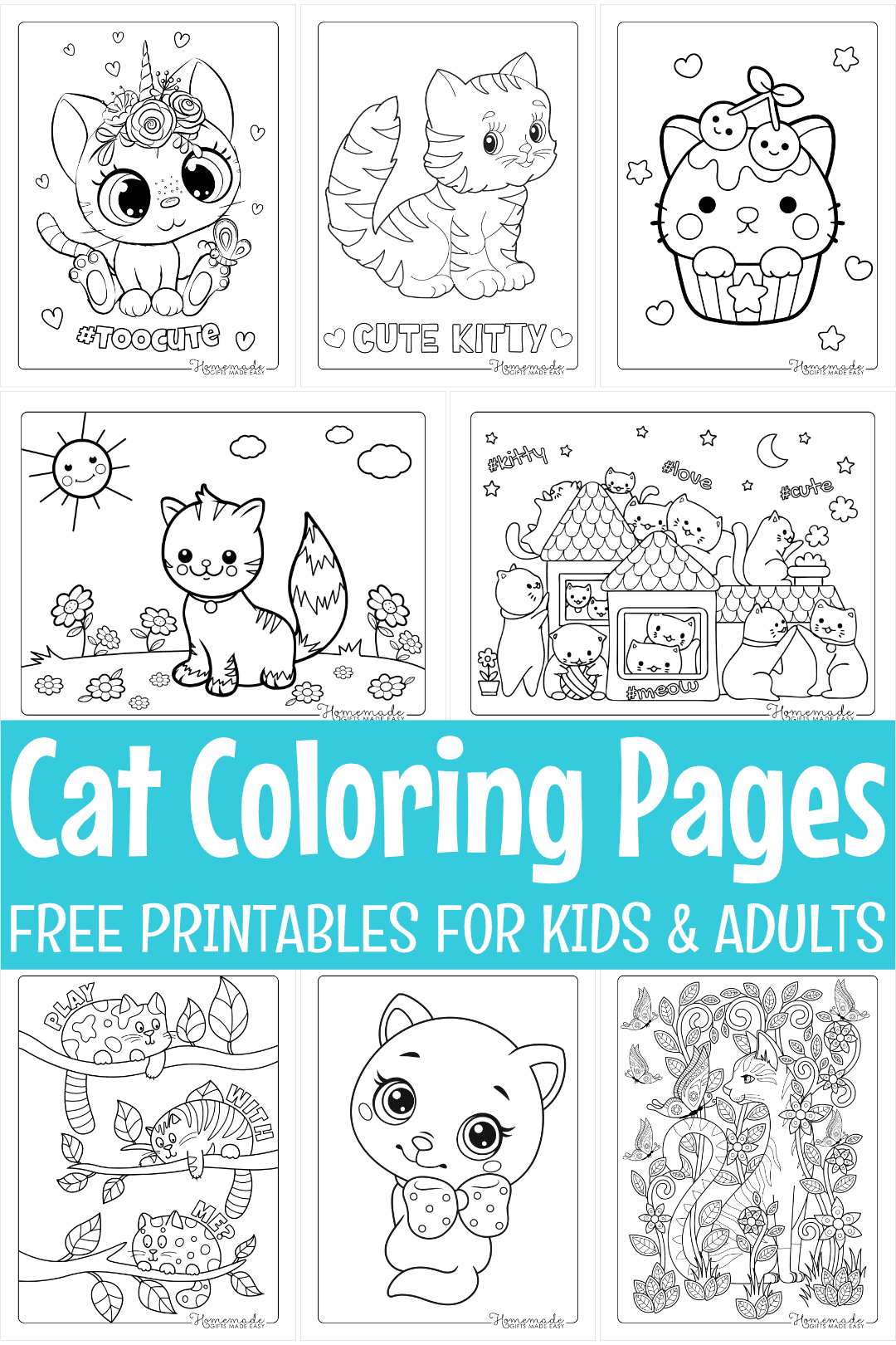 Free Cat Coloring Pages For Kids U0026 Adults