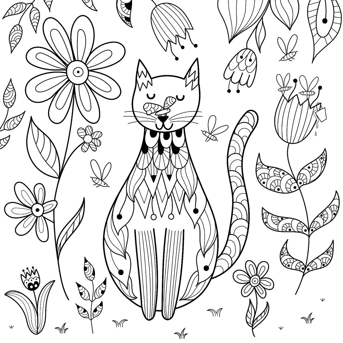 Cat Coloring Pages Printable Pdf Free