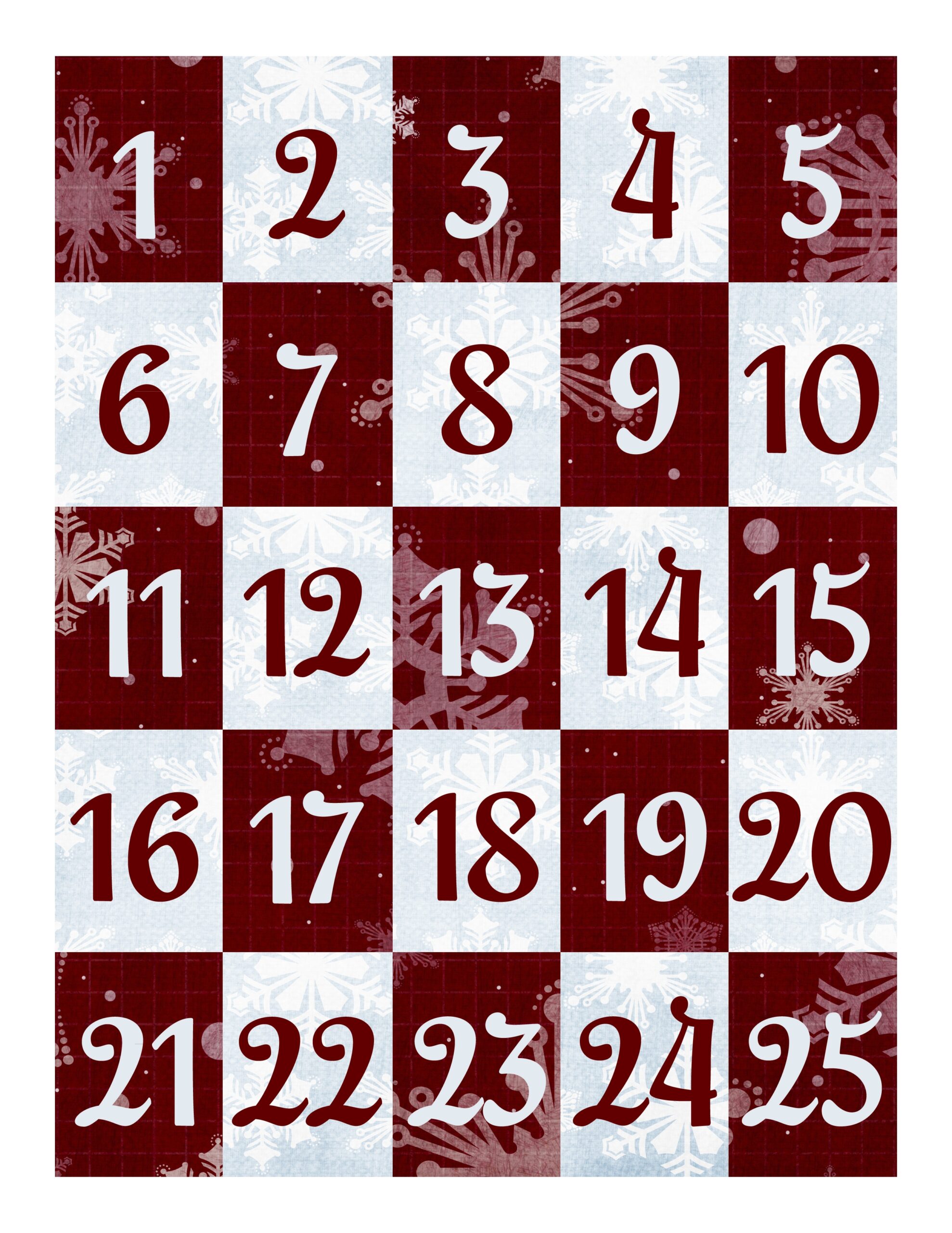 Free Printable Christmas Numbers