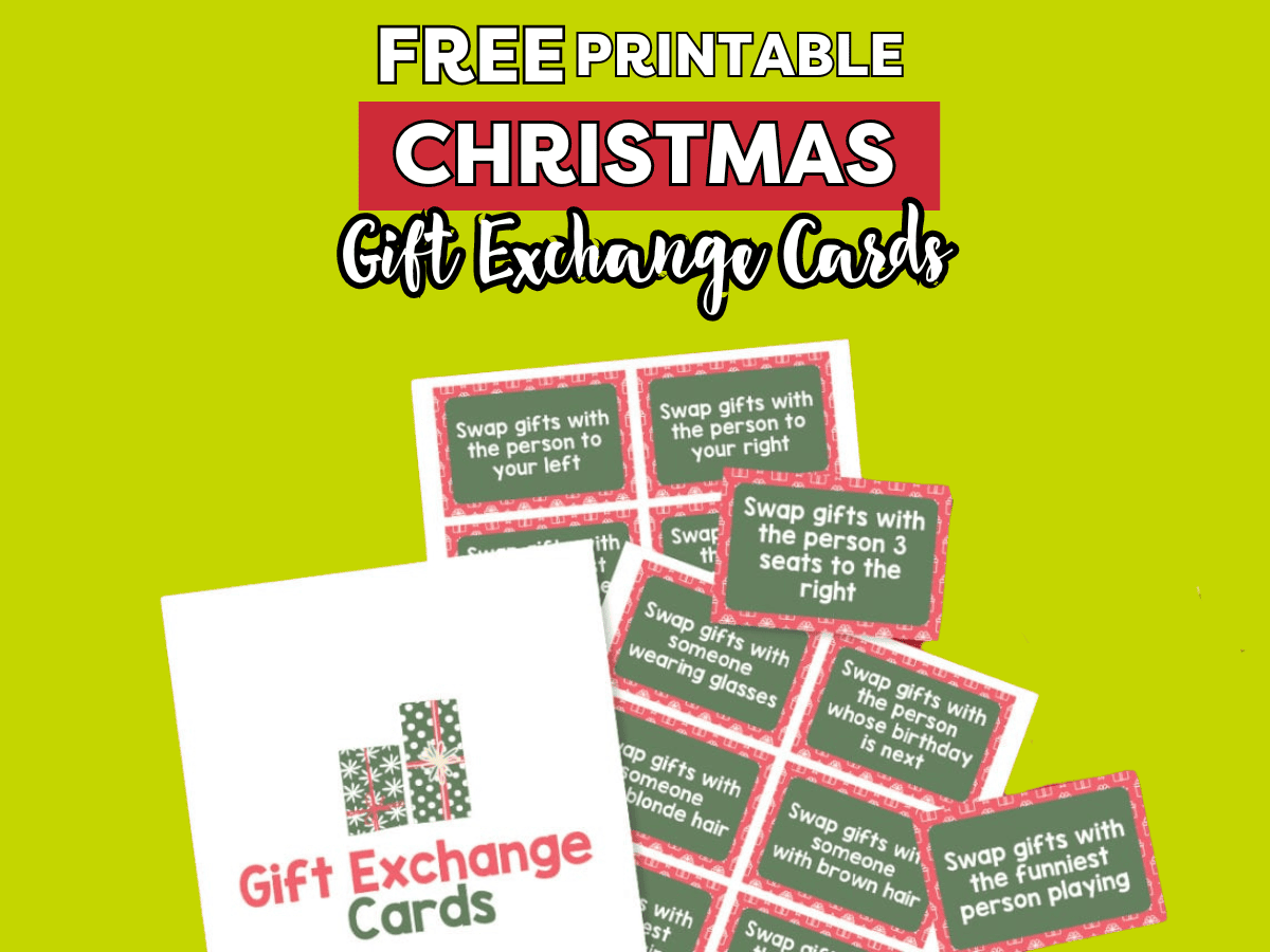 Free Christmas Gift Exchange Cards Modern Mom Life