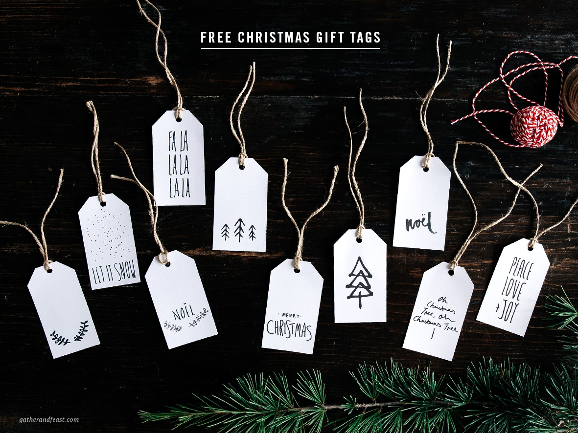 Free Christmas Gift Tags Gather U0026 Feast Recipes Worth Making