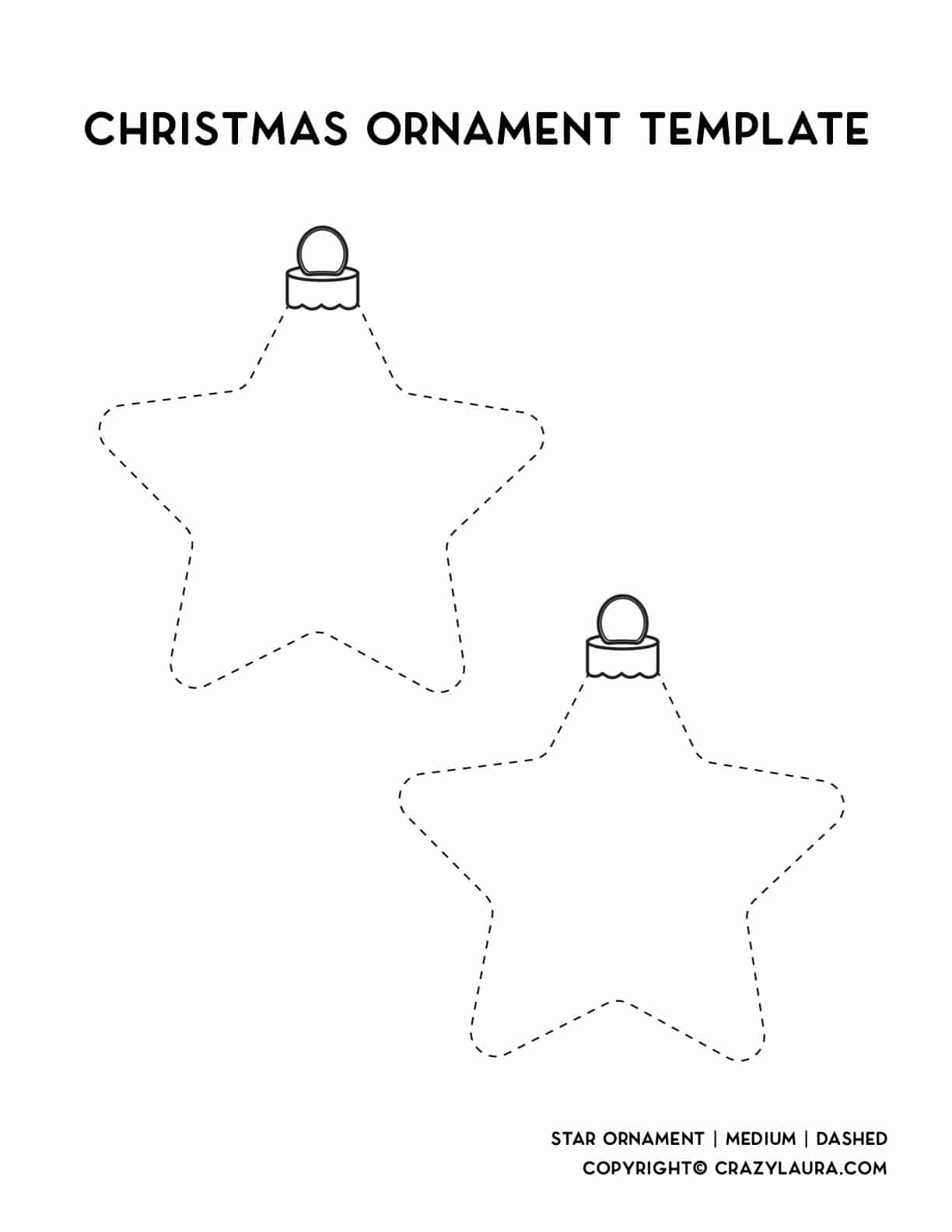 Free Christmas Ornament Template Printables U0026 Outlines Crazy Laura