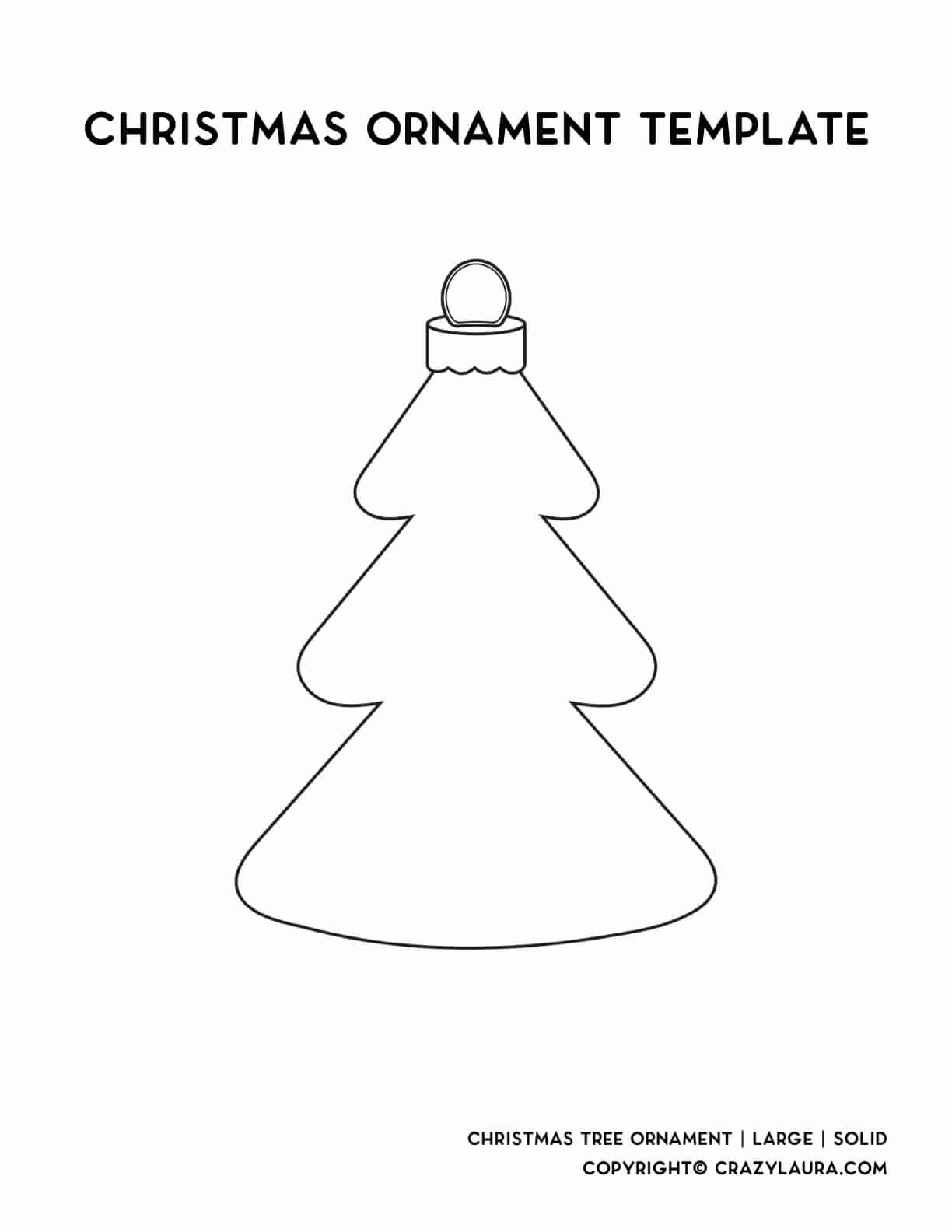 Free Christmas Ornament Template Printables U0026 Outlines Crazy Laura