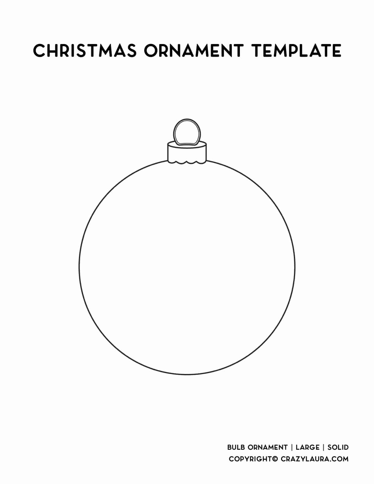 Free Christmas Ornament Template Printables U0026 Outlines Crazy Laura