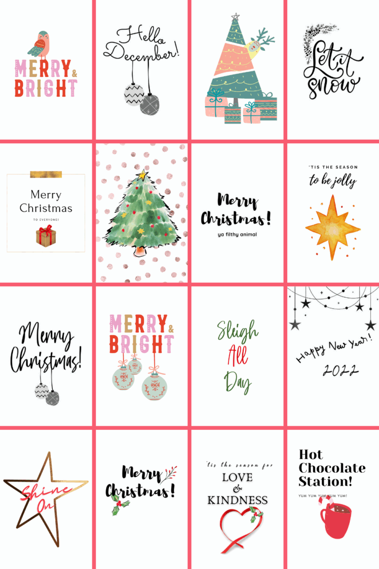 Free Christmas Printables For Stunning Wall Art And Journals Slightly Sorted