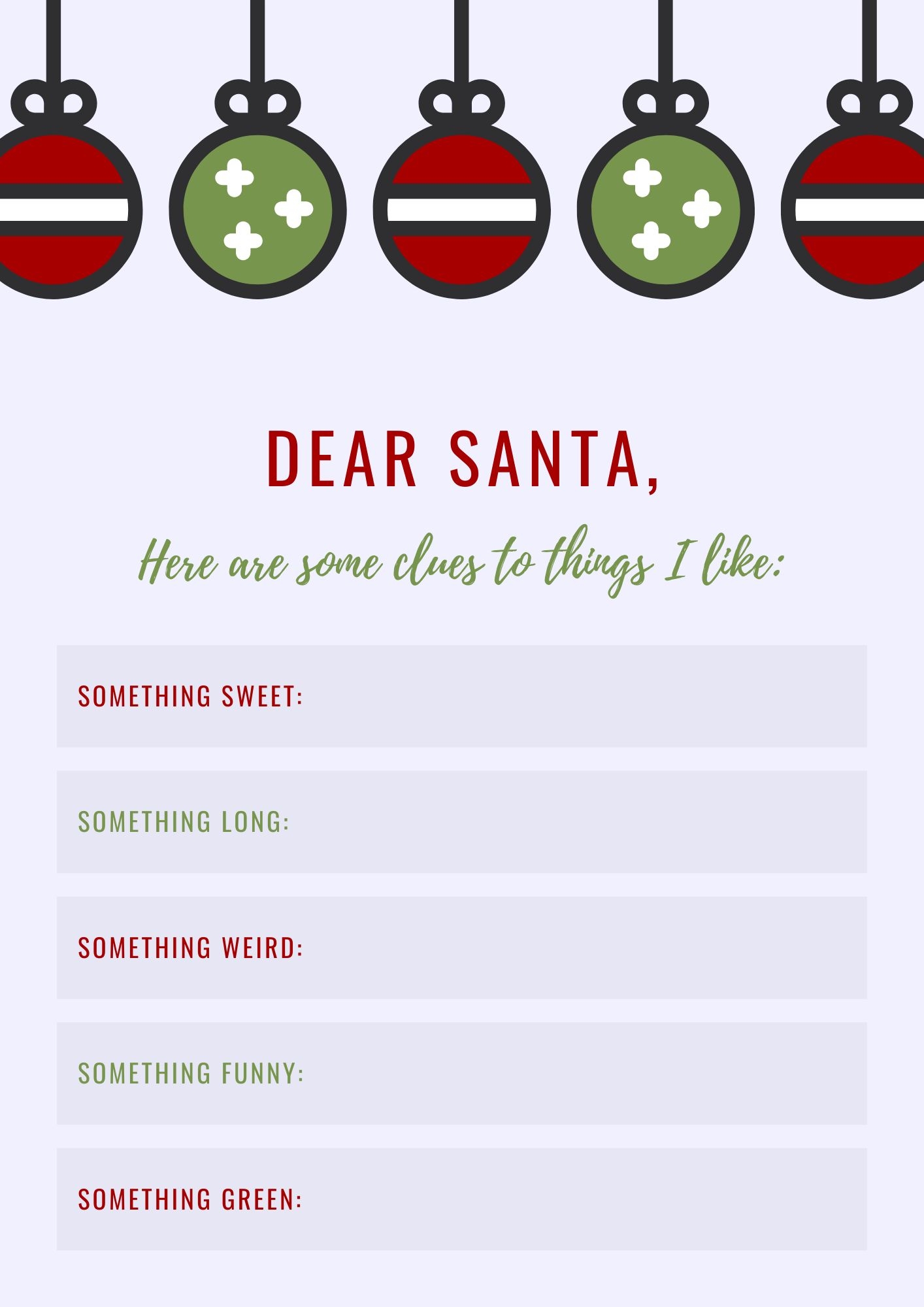 Free Christmas Wish Lists Lemon And Kiwi Designs