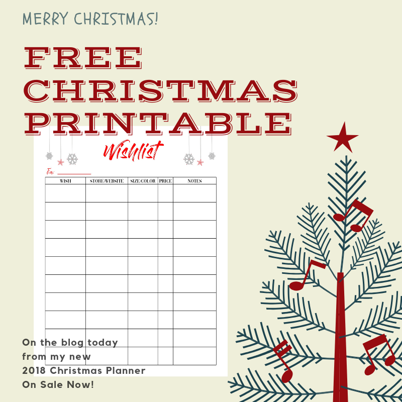 Free Printable Christmas Wish List
