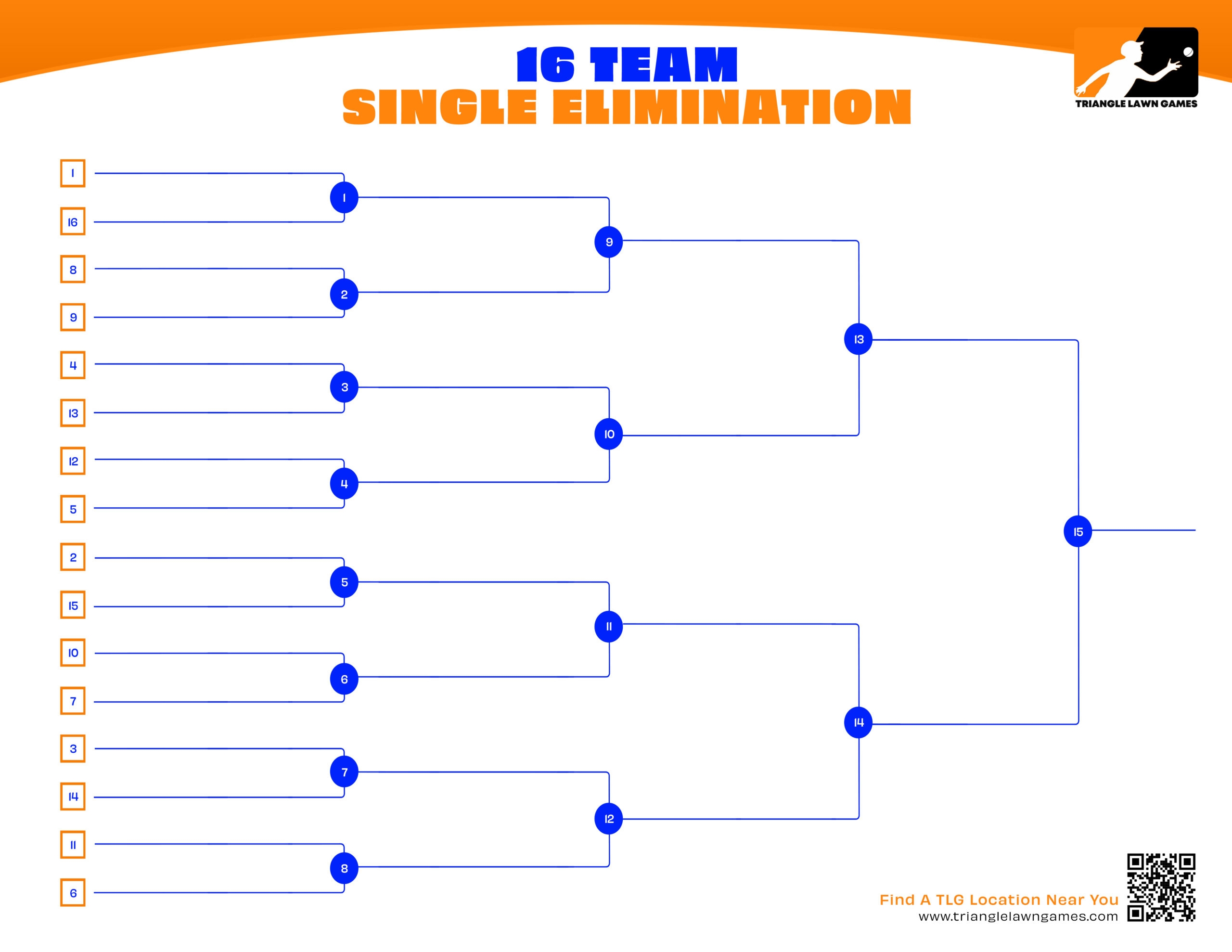 Free Cornhole Tournament Printable Brackets Triangle Lawn Games
