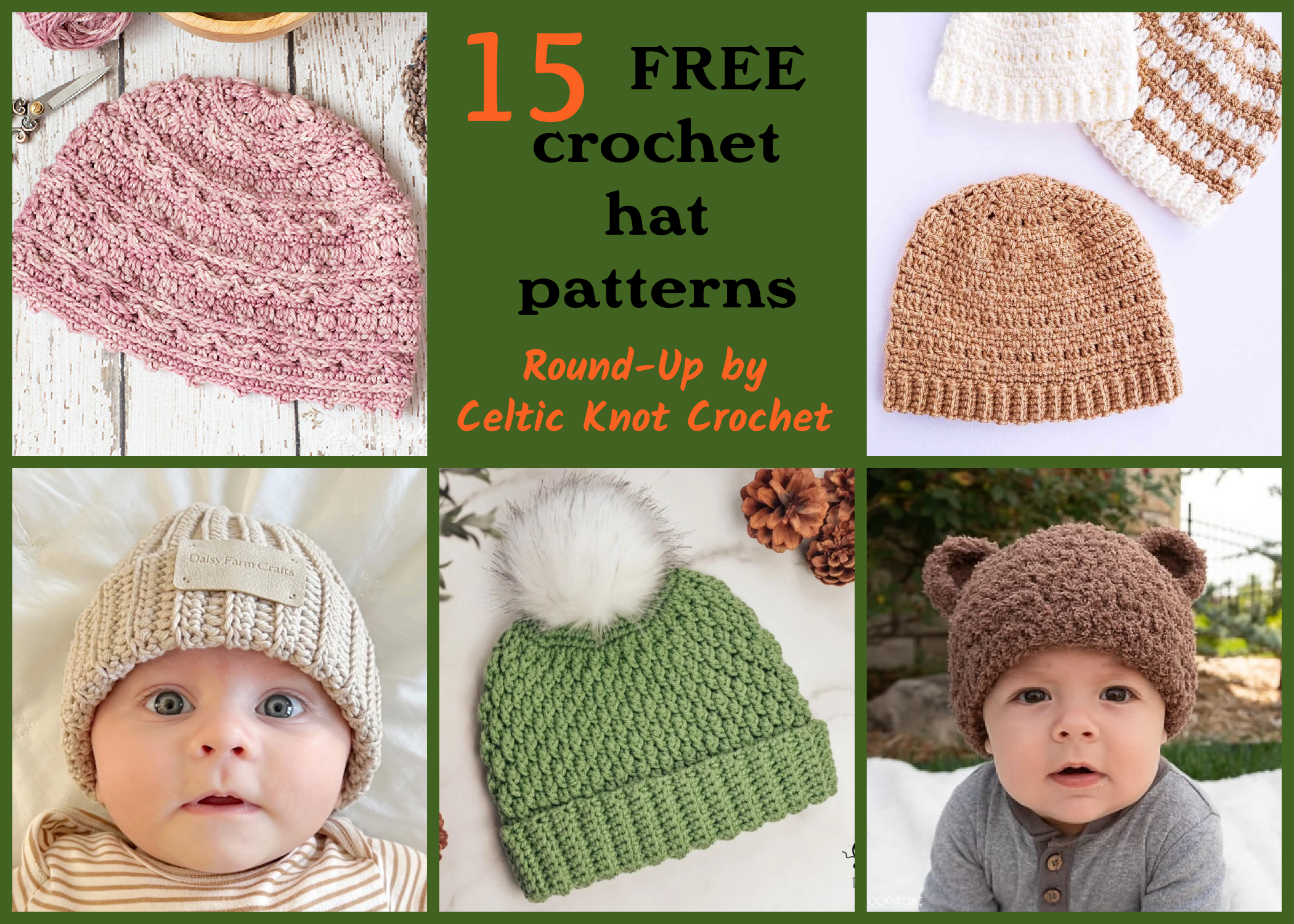 FREE Crochet Hat Patterns FREE Pattern Round Up By Celtic Knot Crochet
