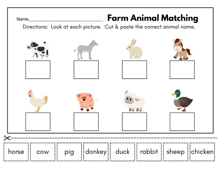 Free Custom Printable Animal Worksheet Templates Canva