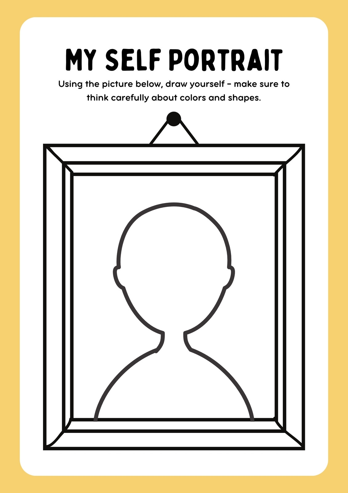 Self Portrait Template Free Printable
