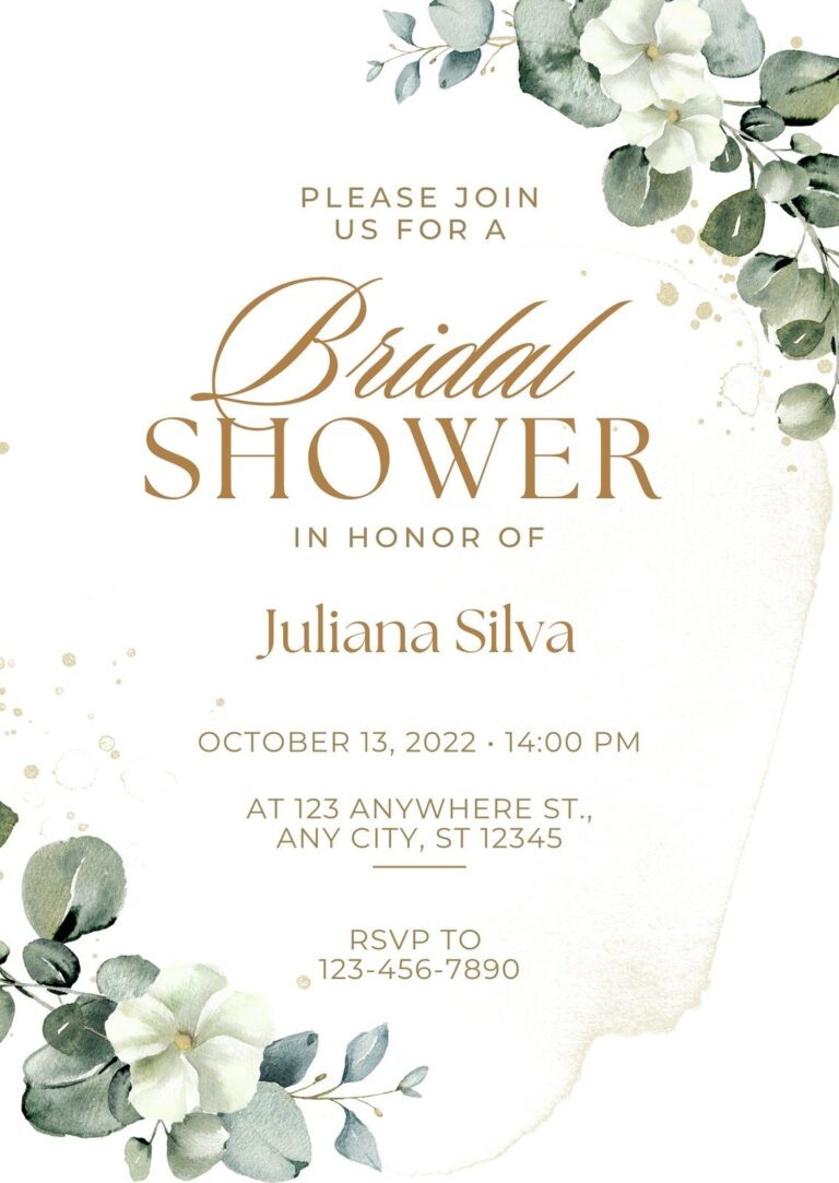 Free Custom Printable Bridal Shower Invitation Templates Canva