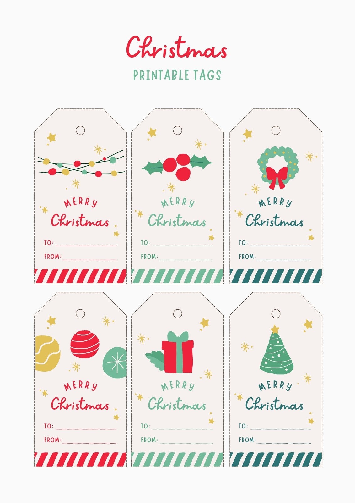 Free Printable Xmas Labels