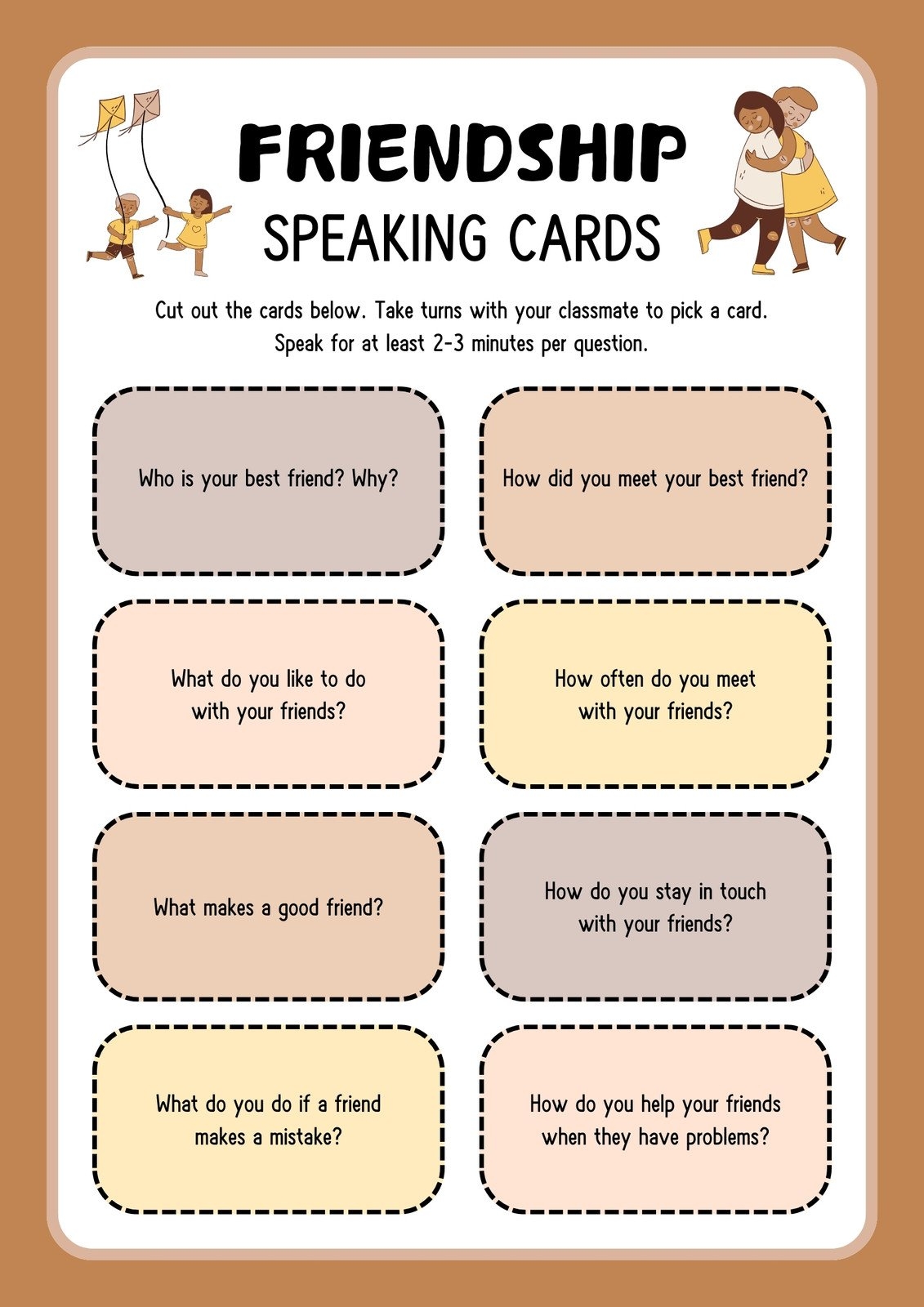 Free Custom Printable Friendship Worksheet Templates Canva