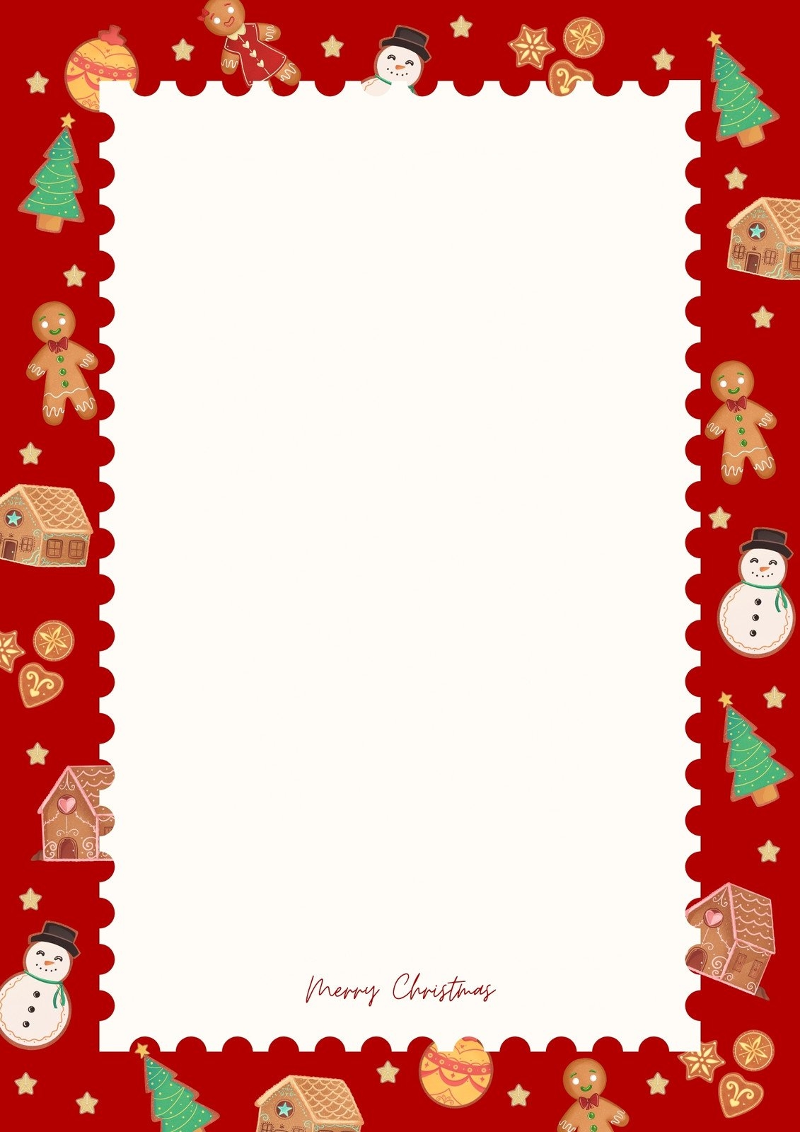Christmas Letter Borders Free Printable