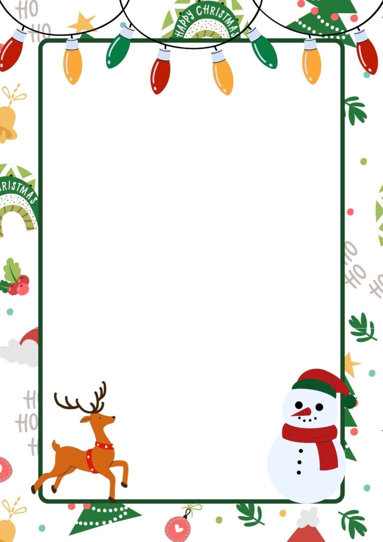 Free Customizable Christmas Page Border Templates Canva