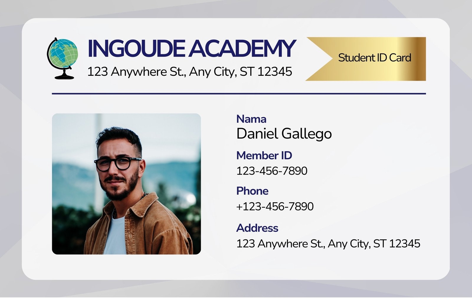 Free Customizable Professional ID Card Templates Canva