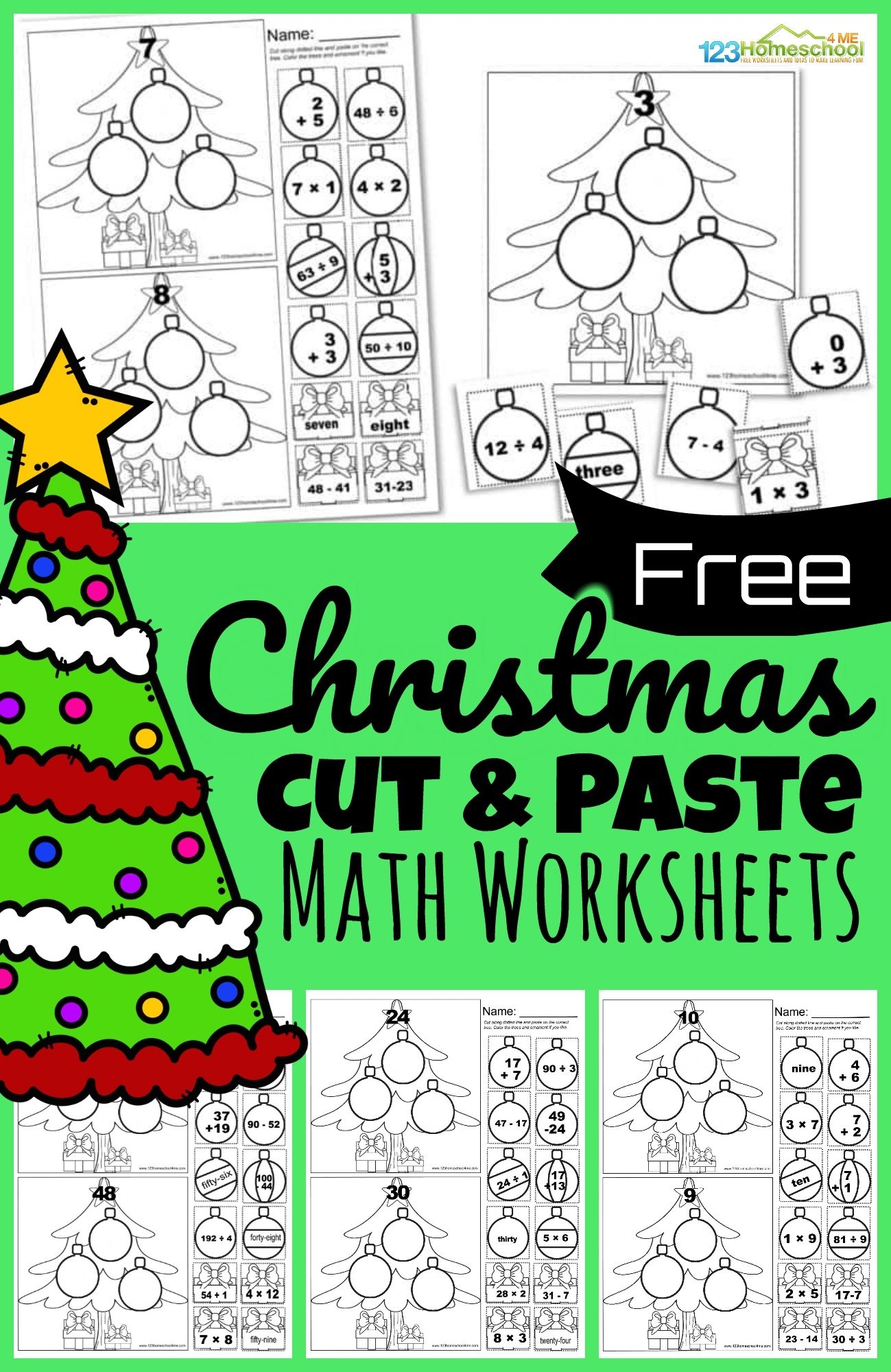 Free Printable Math Christmas Worksheets