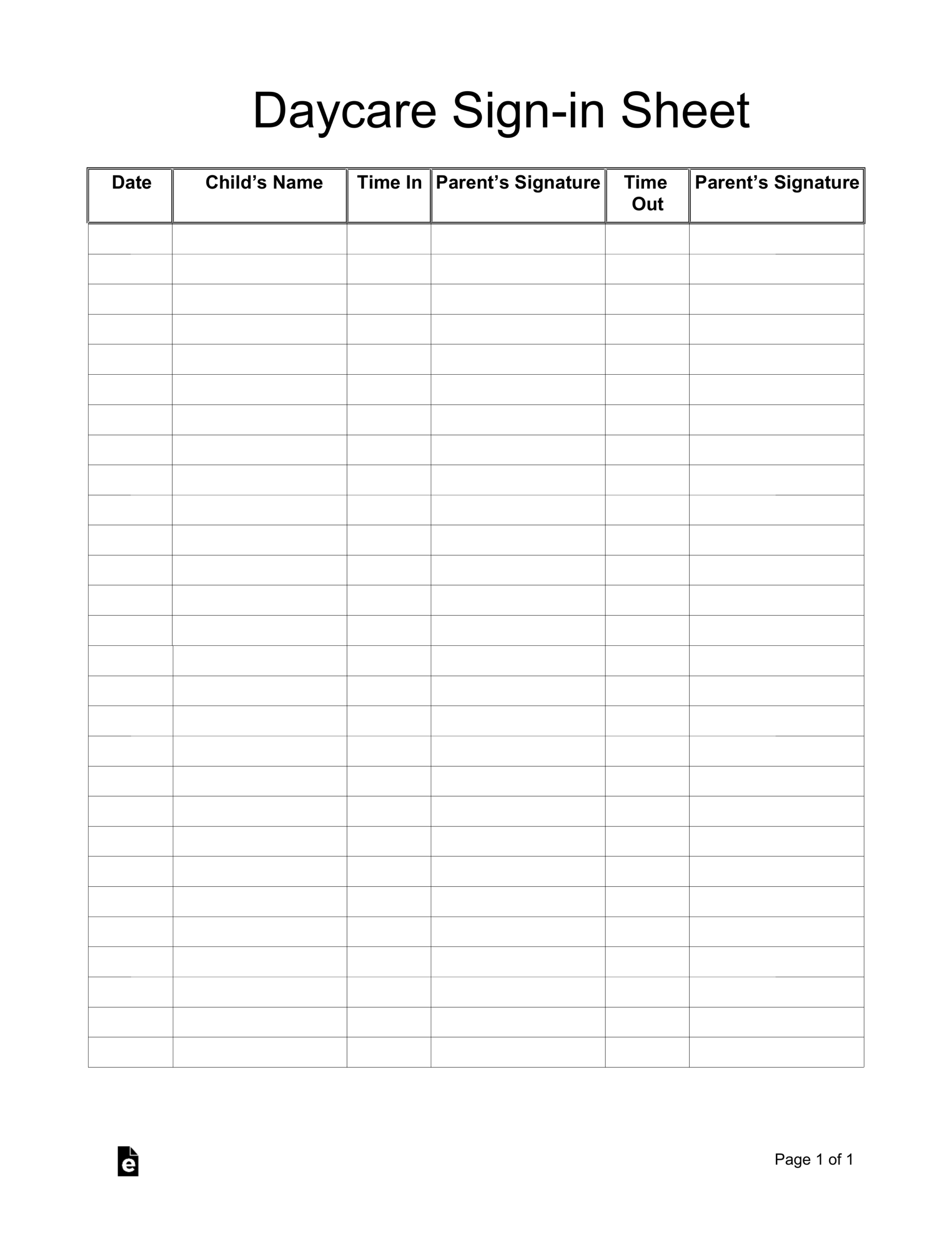 Free Childcare Printables
